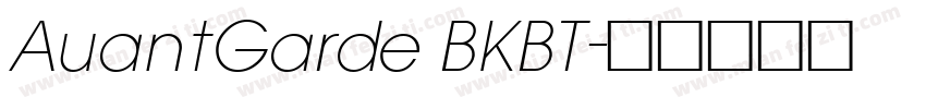 AuantGarde BKBT字体转换